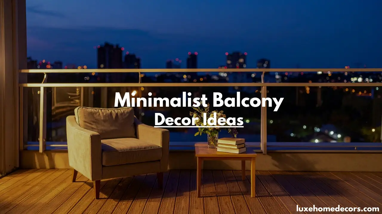 Minimalist Balcony Decor Ideas