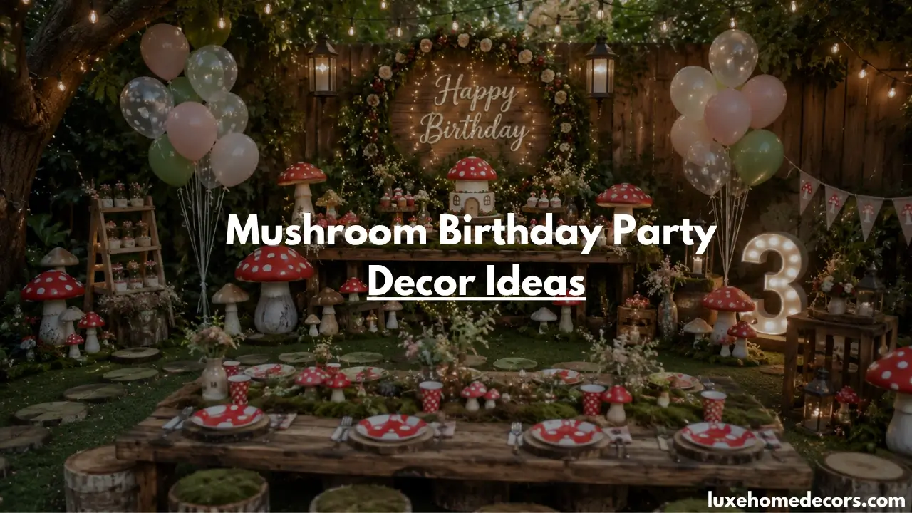 Mushroom Birthday Party Decor Ideas