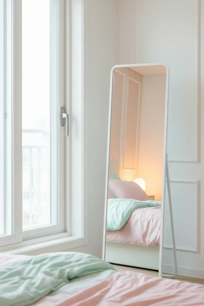 Large Mirrors for Spacious Korean Bedrooms