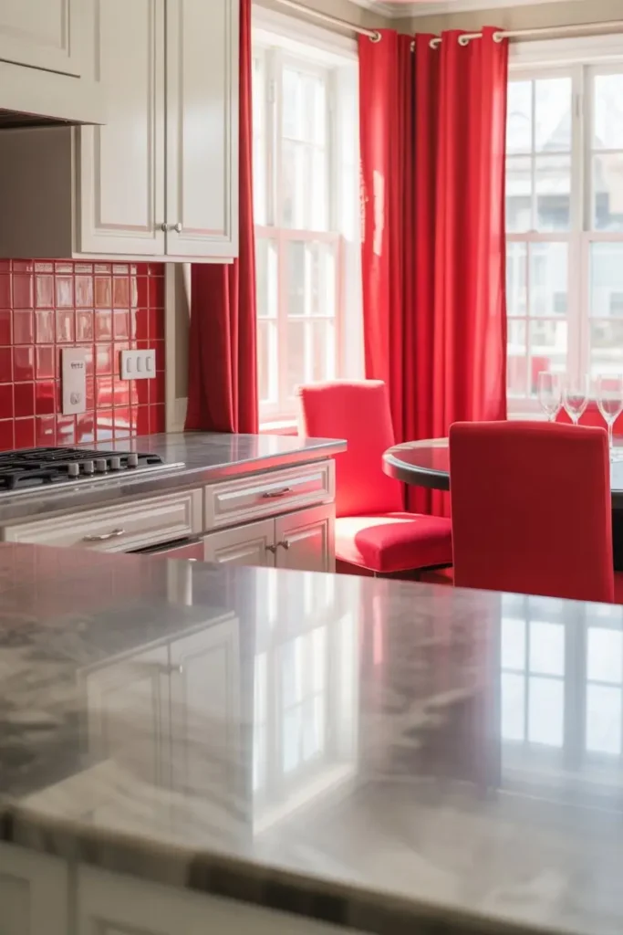 Red and White Kitchen Designs
