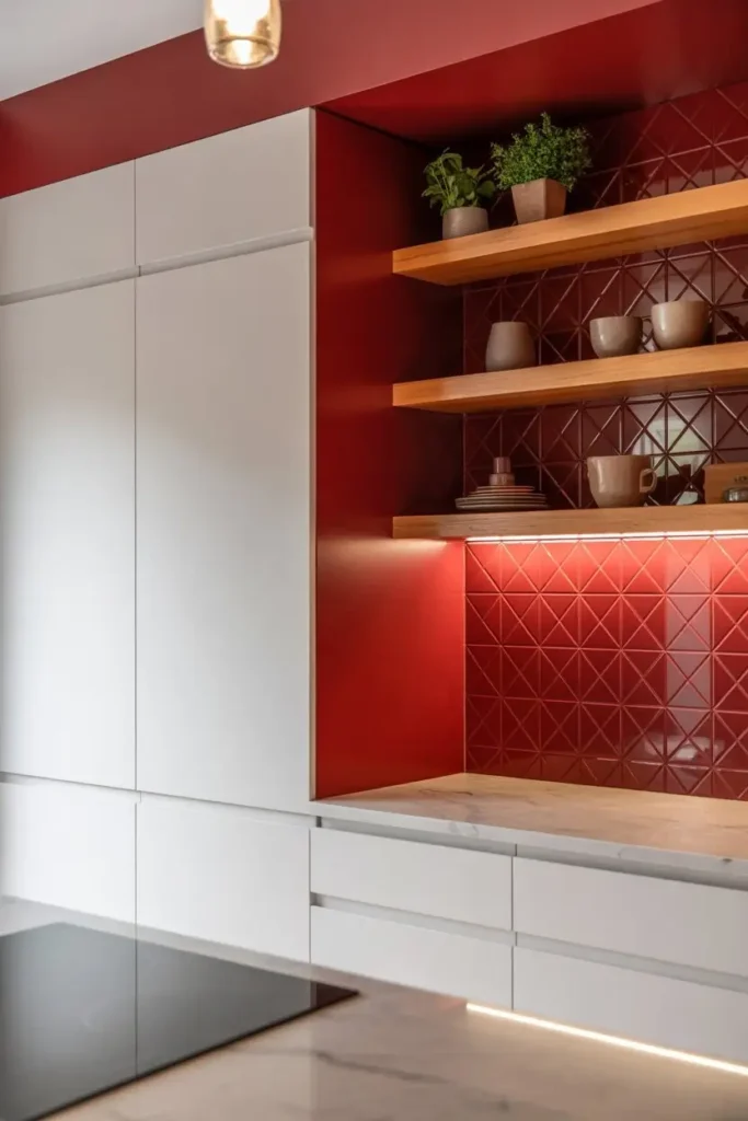 Red Walls and Backsplashes