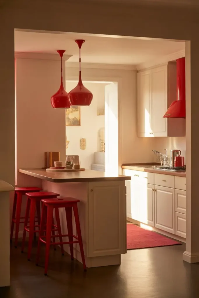 Small Red Kitchen Touches