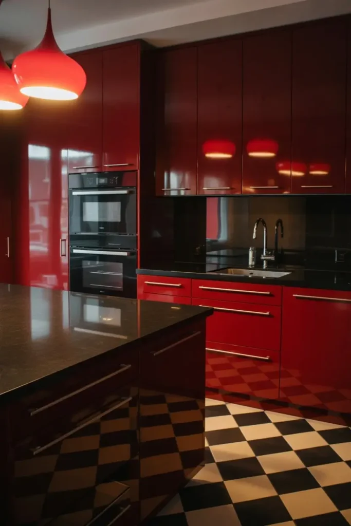 Red and Black Kitchen Decor Ideas