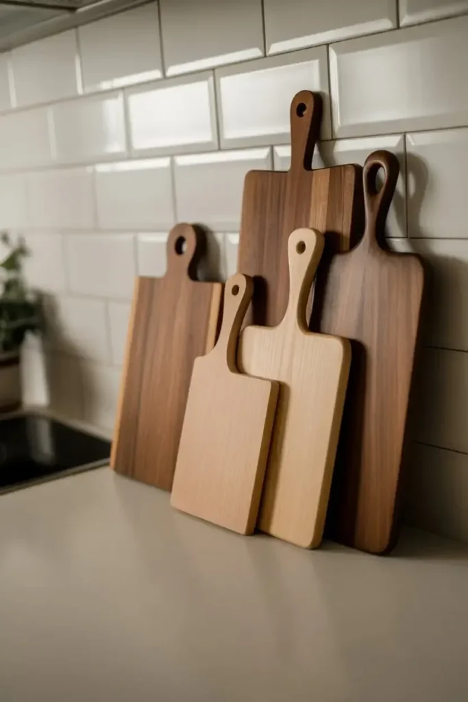 Display Warm Wood Cutting Boards