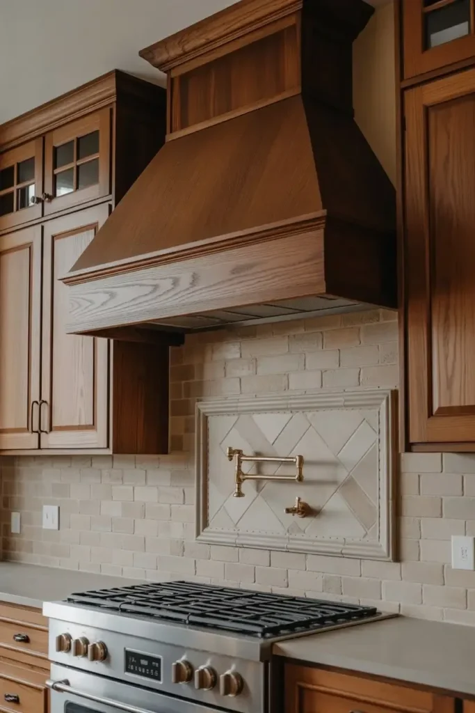 Use Wood Panel Backsplashes
