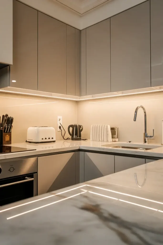 Layer lighting in kitchen
