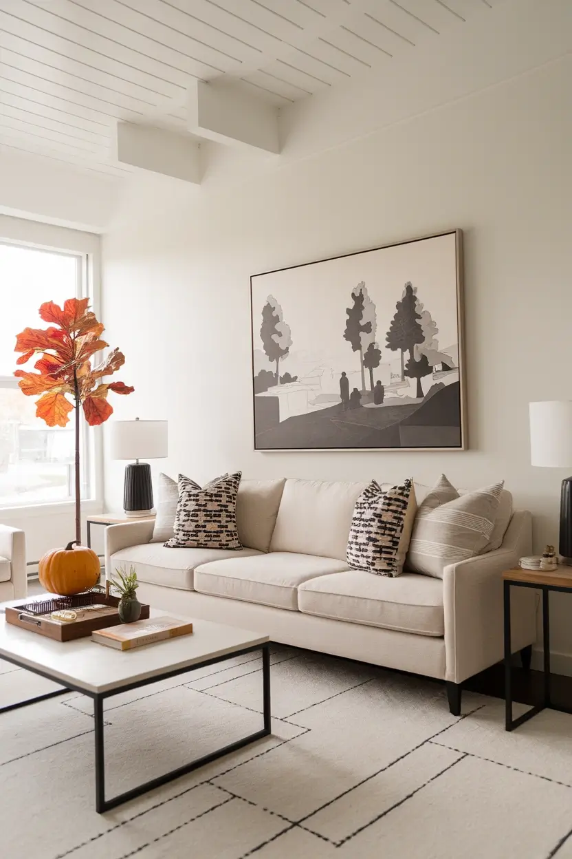 Living Room Fall Decor Ideas