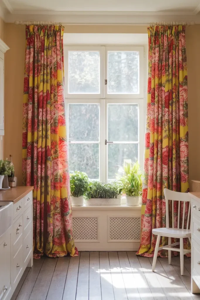 Add Patterned Curtains