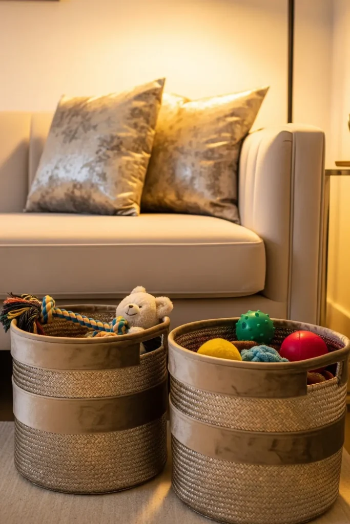 Use Stylish Storage Baskets