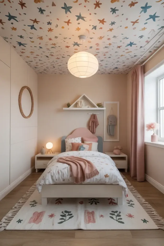 Wallpapered Ceiling