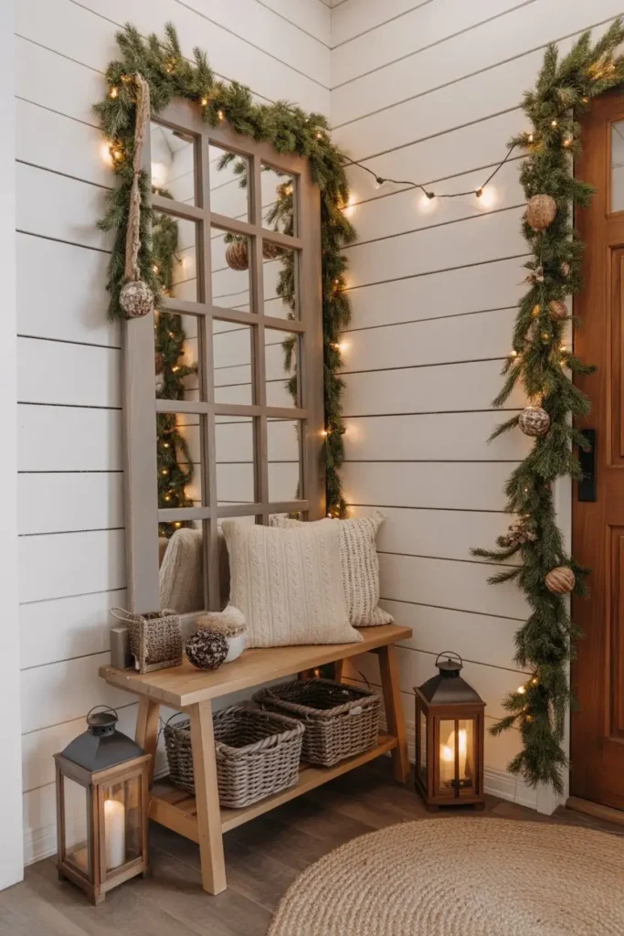 Small Entryway Christmas Decor Ideas