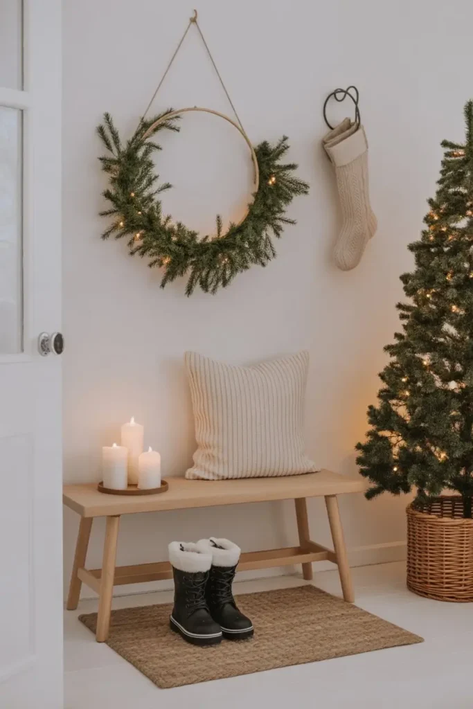Small Entryway Christmas Decor Ideas