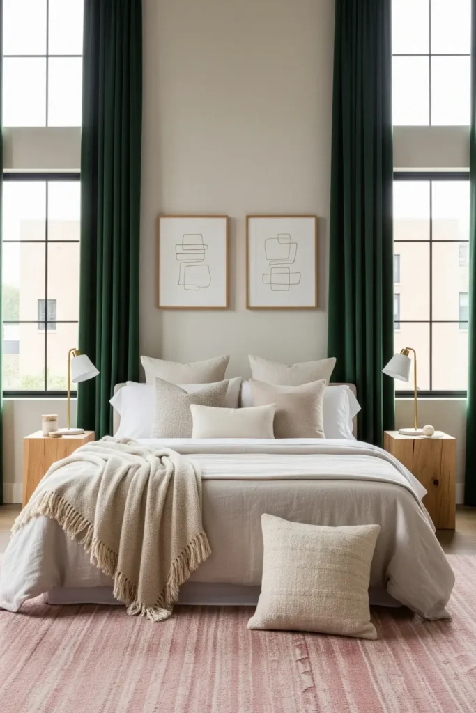Curtains and Rugs: Balancing Bold vs. Soft Tones