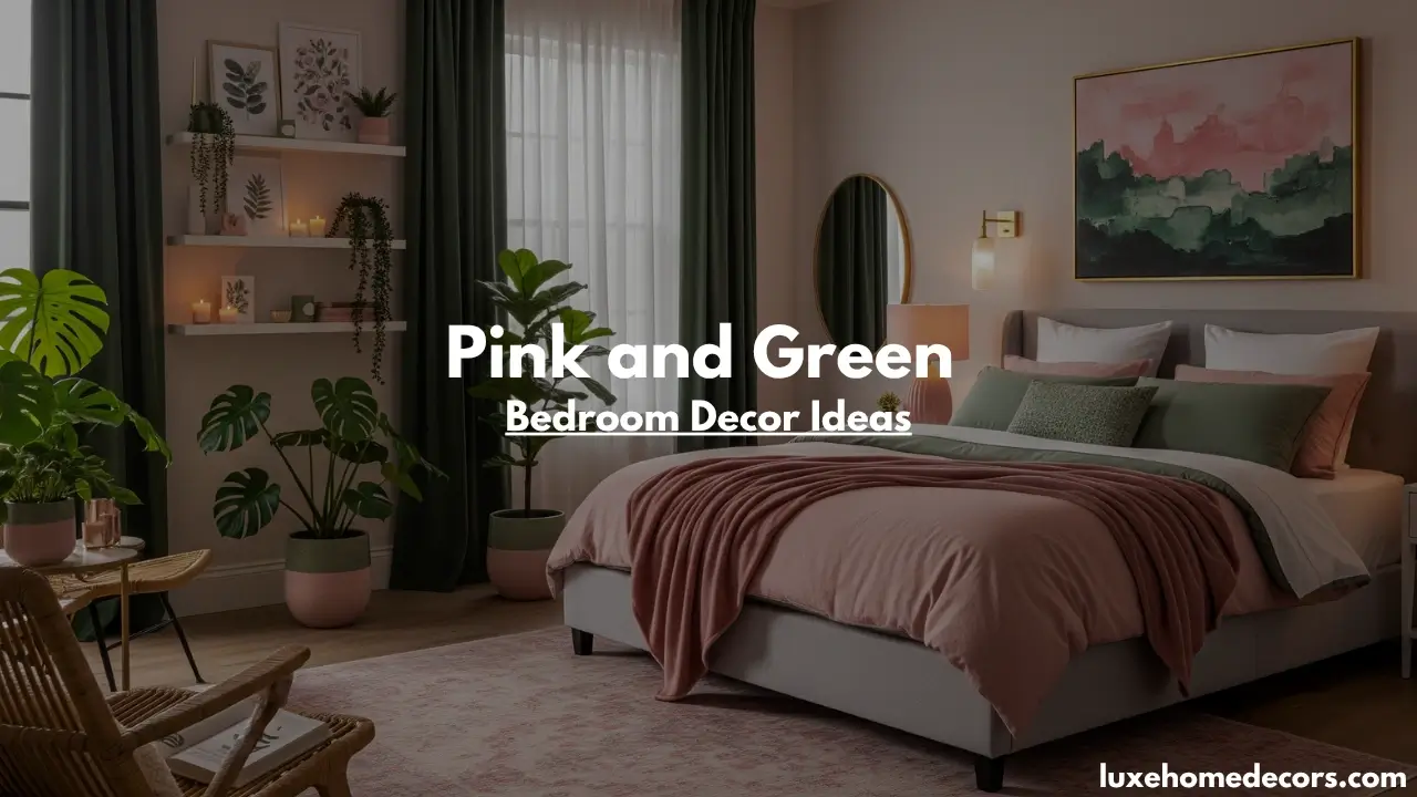 pink and green bedroom decor ideas