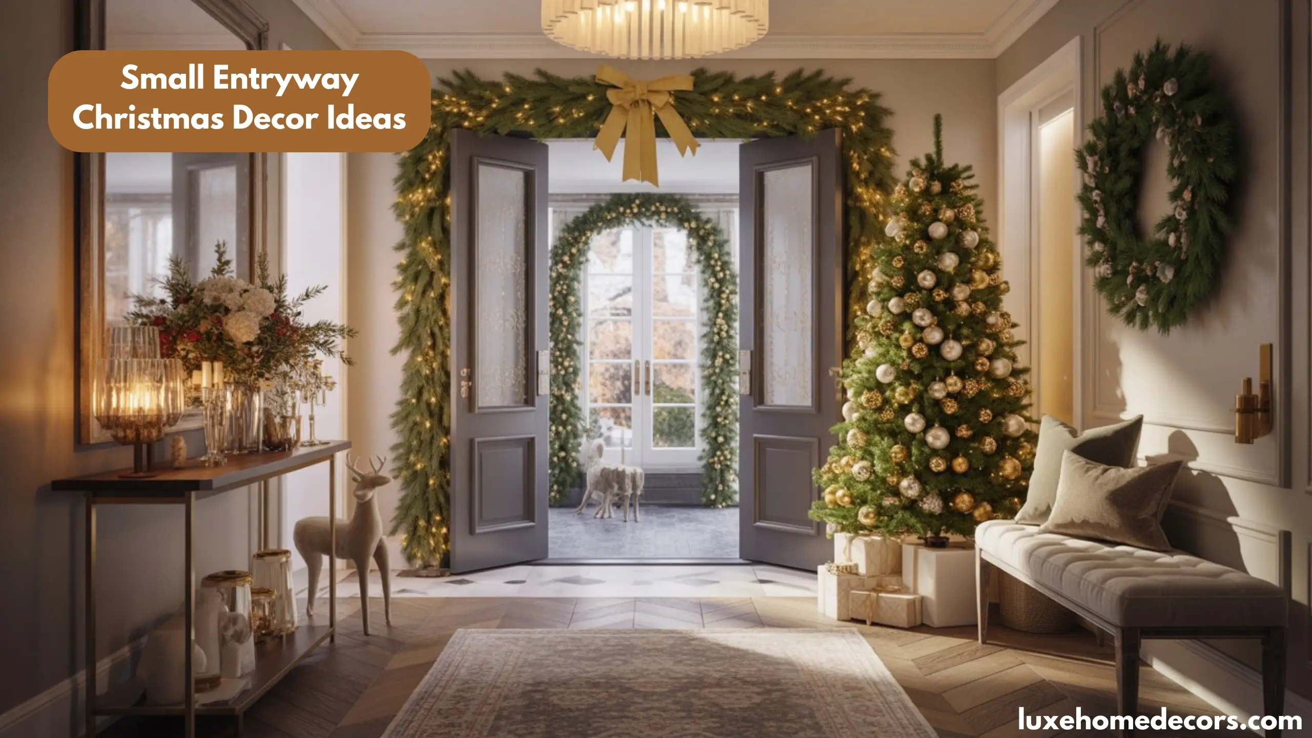 Small Entryway Christmas Decor Ideas