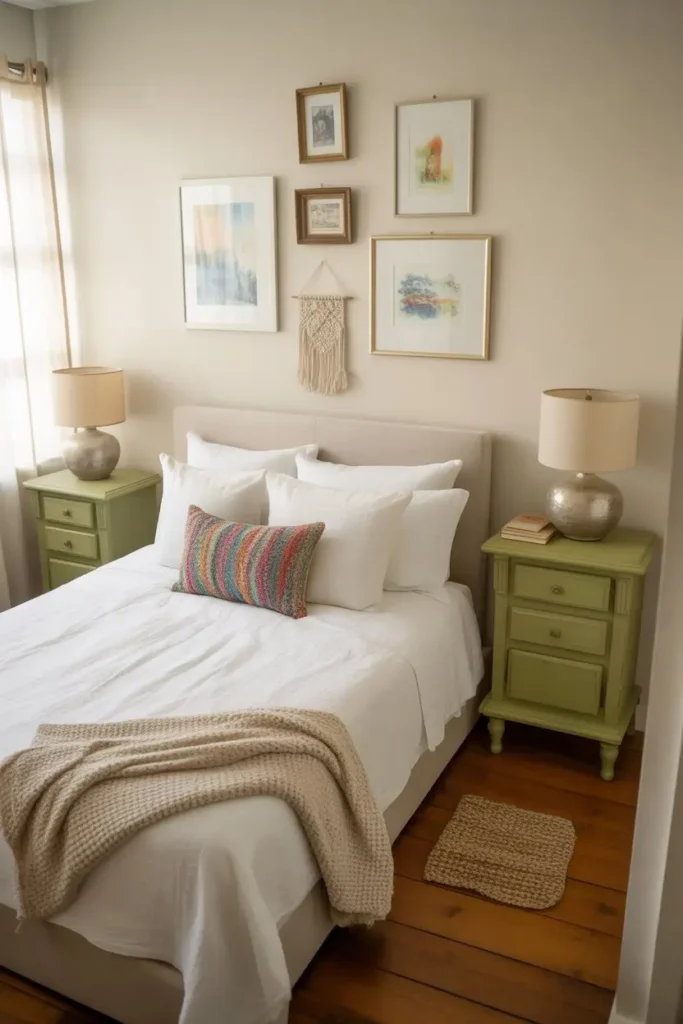 Navy and Green Bedroom Decor 