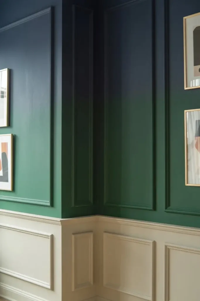 Navy and Green Bedroom Decor 