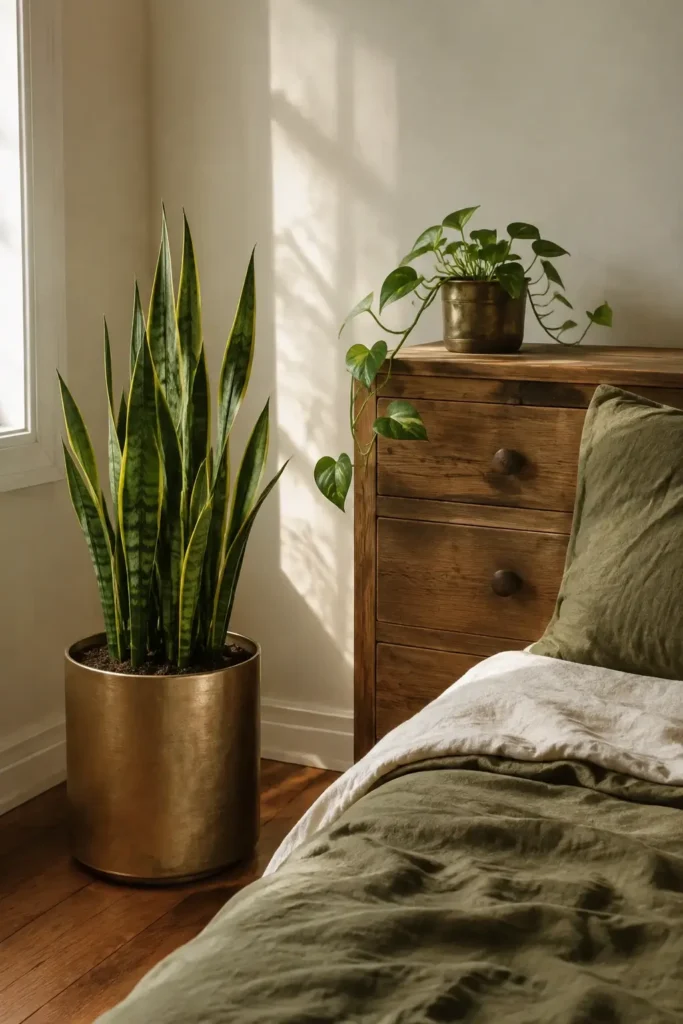 Add One or Two Plants in Gold Planters