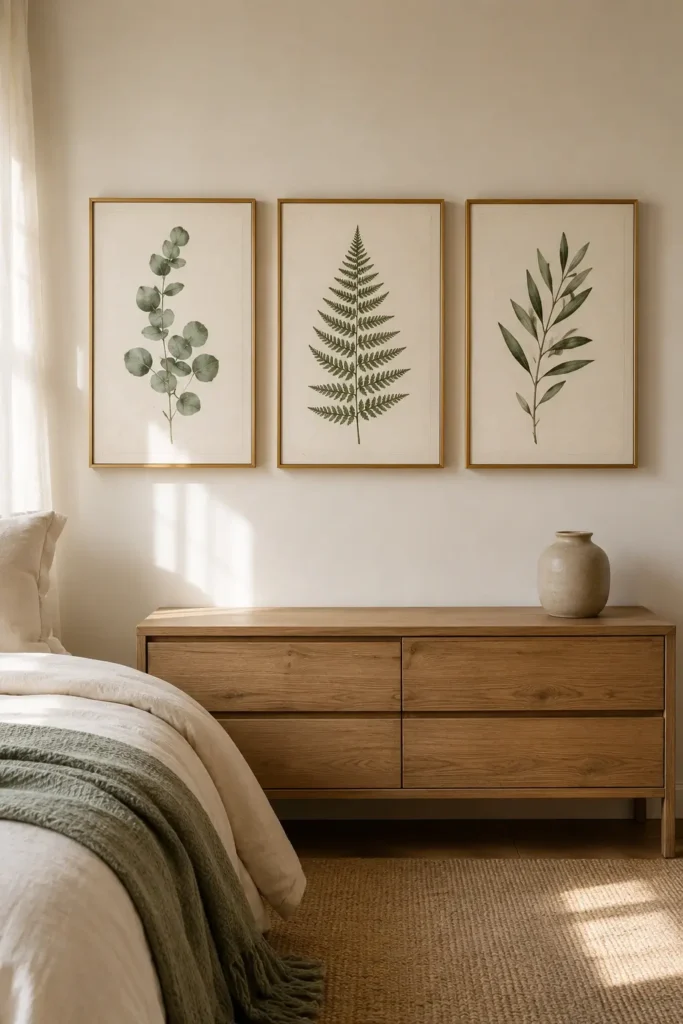 Group Two or Three Botanical Prints in Gold Frames