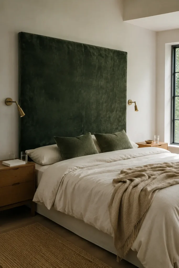 Build the Room Around a Green Velvet Headboard