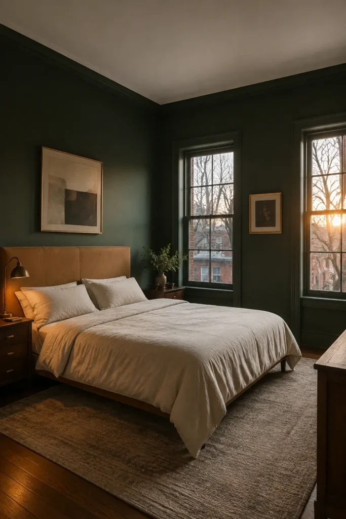 Dark Green and Gold Bedroom Ideas