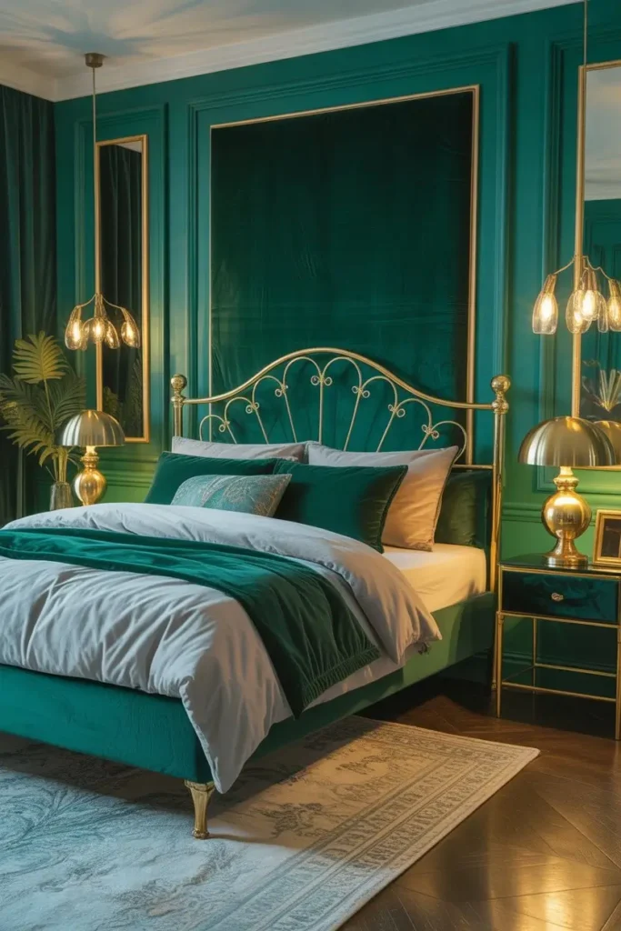 Green and Gold Bedroom Ideas 