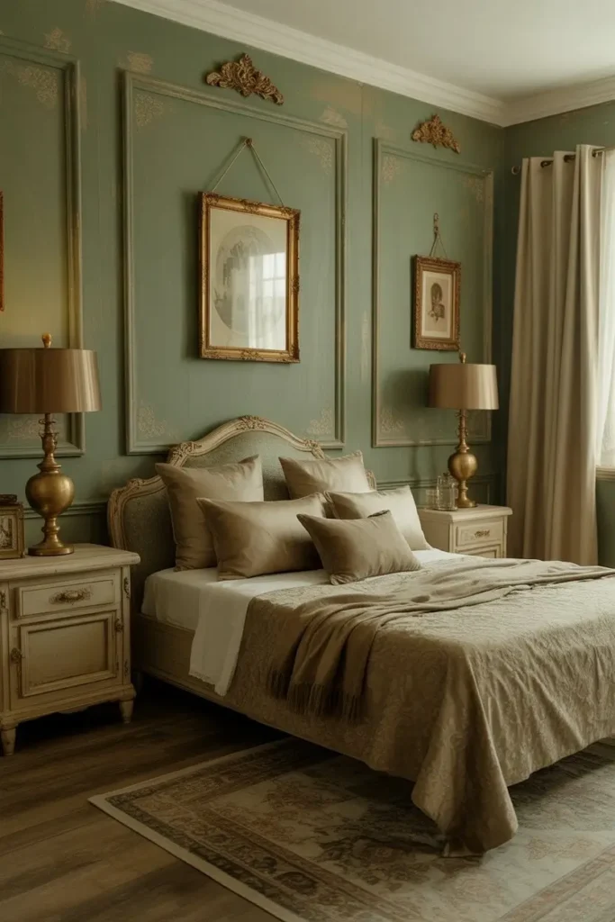 Green and Gold Bedroom Ideas 