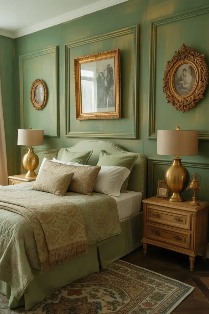 Green and Gold Bedroom Ideas 
