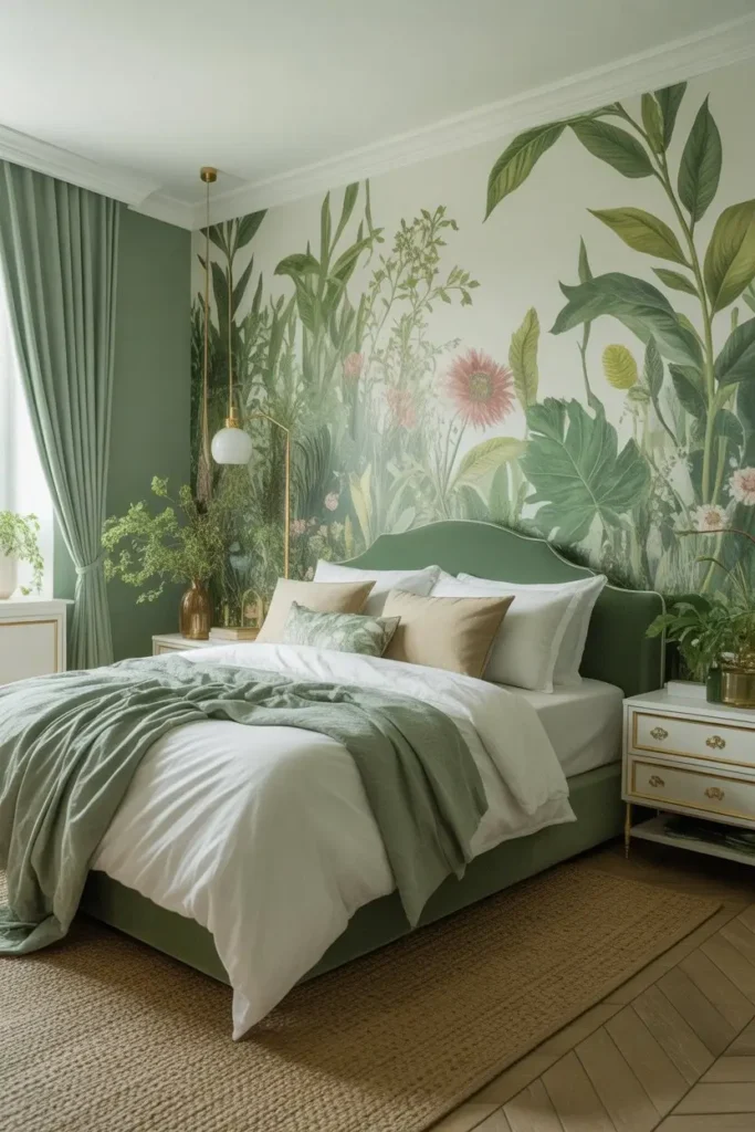 Green and Gold Bedroom Ideas 