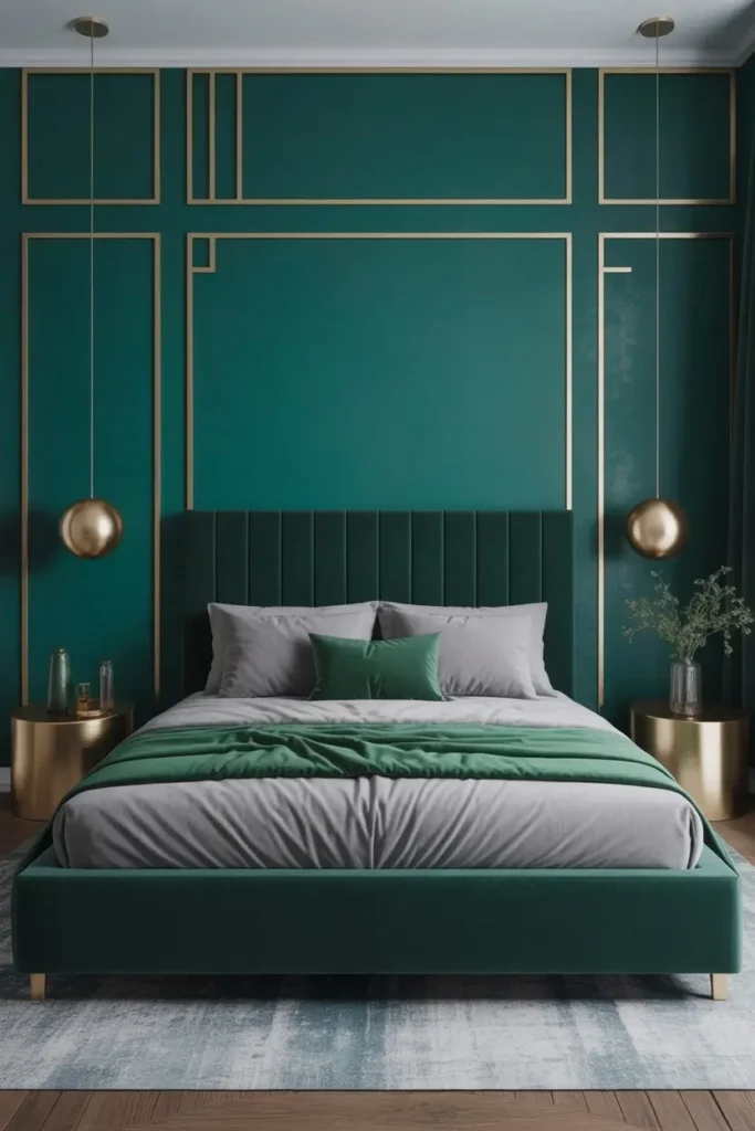 Green and Gold Bedroom Ideas 