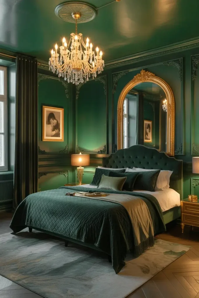 Green and Gold Bedroom Ideas 