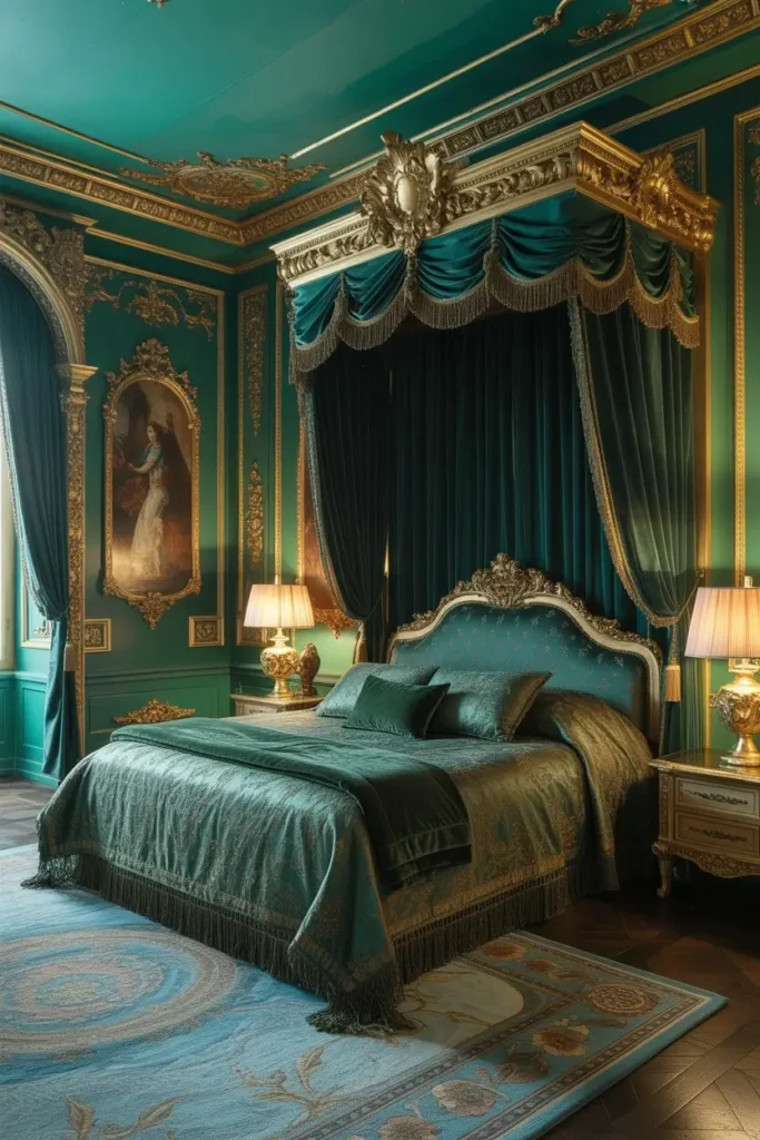 Green and Gold Bedroom Ideas 