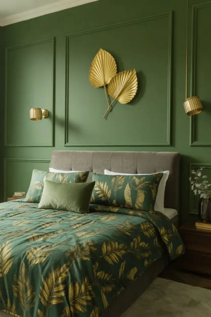 Green and Gold Bedroom Ideas 