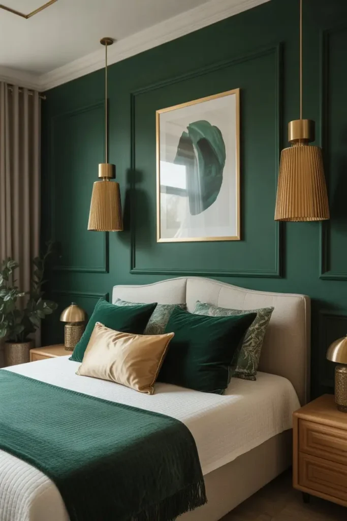 Green and Gold Bedroom Ideas 