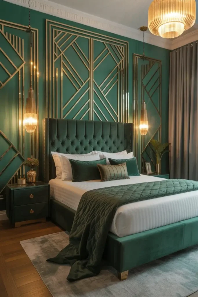 Green and Gold Bedroom Ideas 