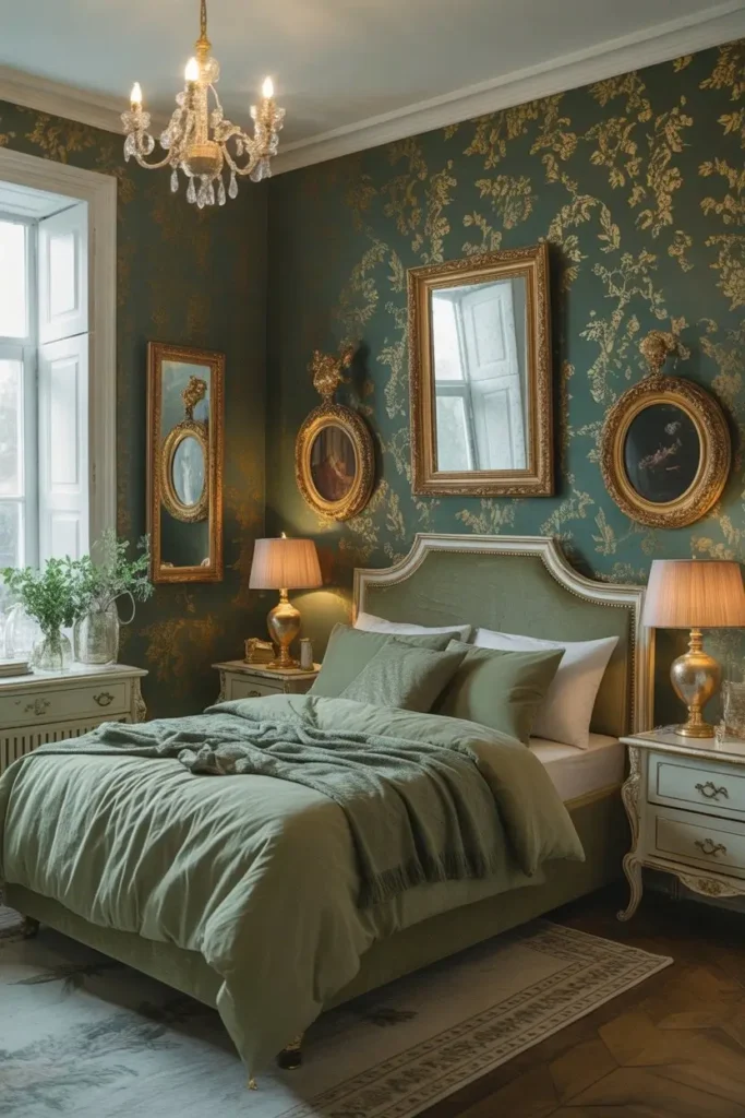 Green and Gold Bedroom Ideas 