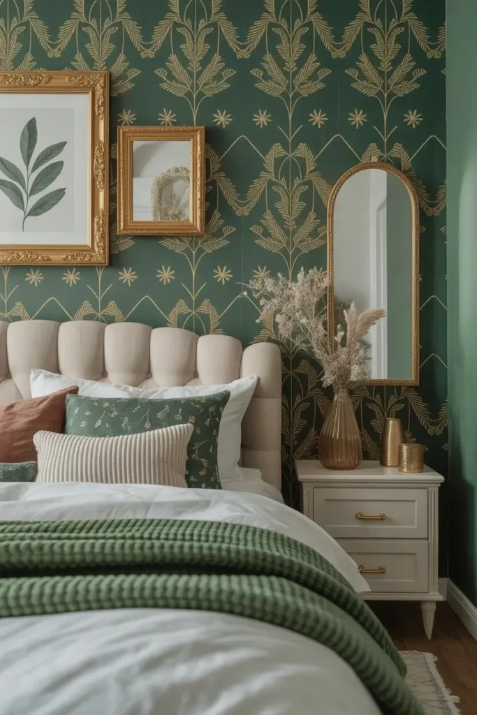 Green and Gold Bedroom Ideas 