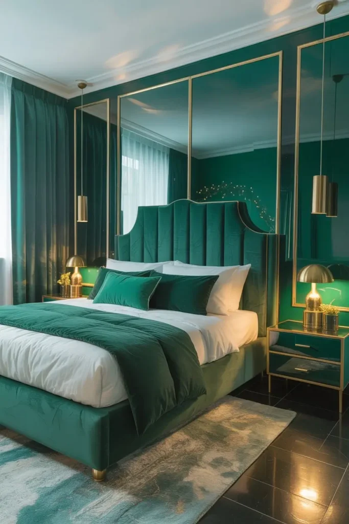 Green and Gold Bedroom Ideas 