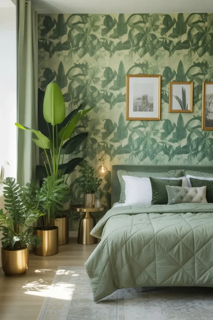 Green and Gold Bedroom Ideas 