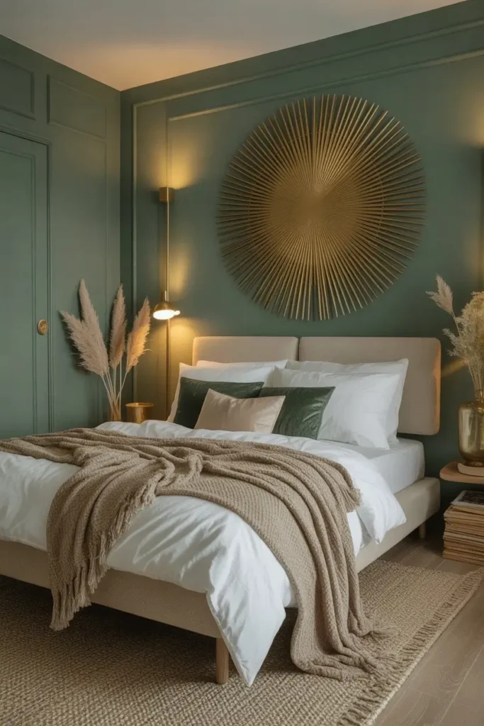 Green and Gold Bedroom Ideas 