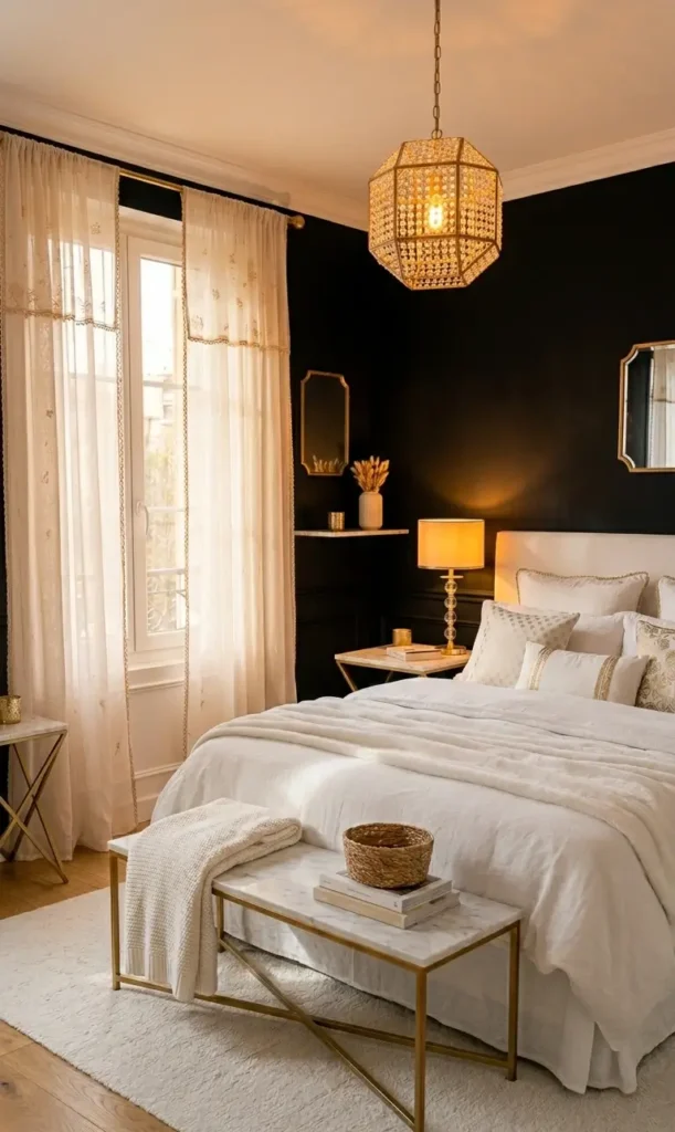 White and Gold Bedroom Decor Ideas