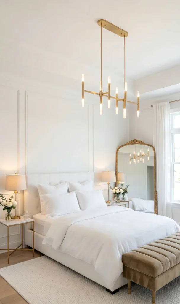 White and Gold Bedroom Decor Ideas