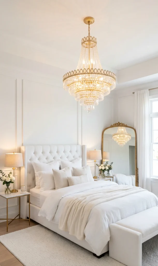 White and Gold Bedroom Decor Ideas