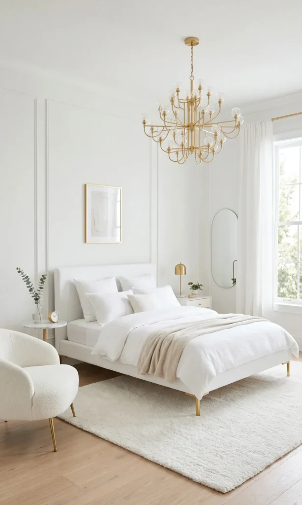 White and Gold Bedroom Decor Ideas