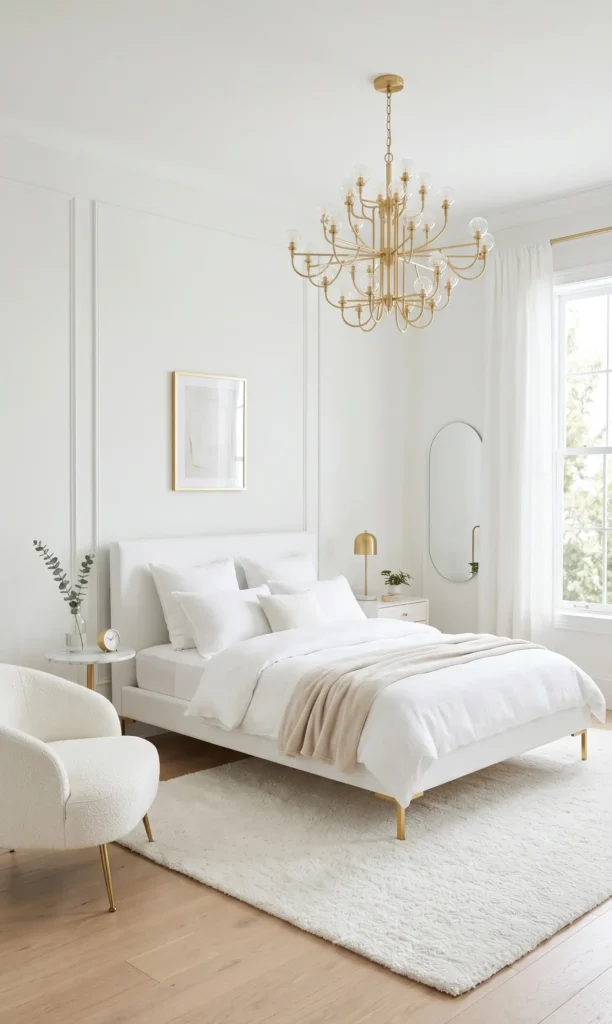 White and Gold Bedroom Decor Ideas