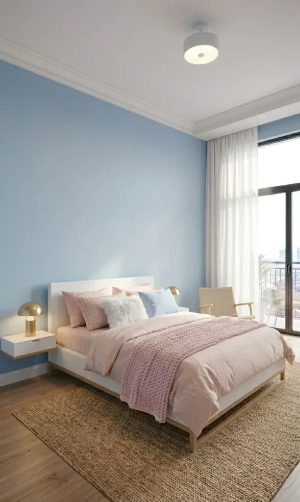 Navy Blue and Pink Bedroom Ideas