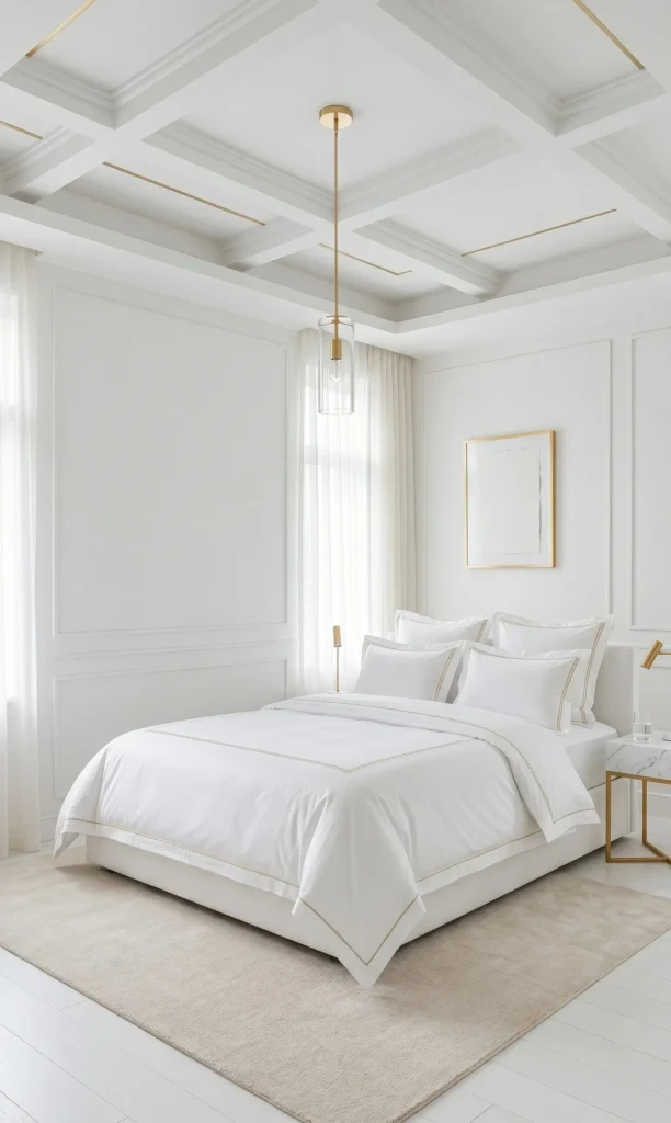 White and Gold Bedroom Decor Ideas