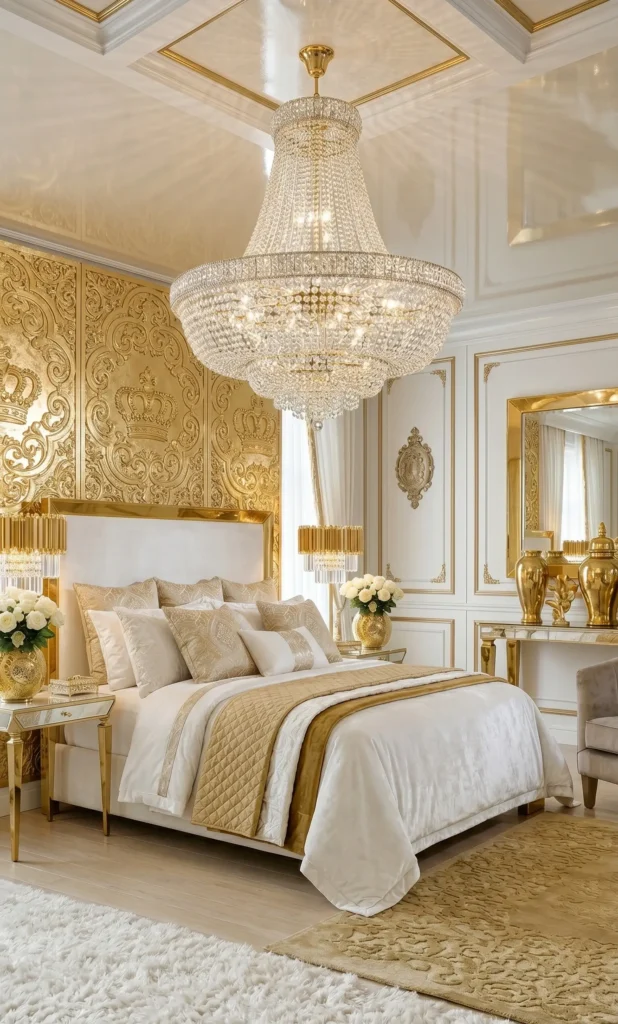 White and Gold Bedroom Ideas