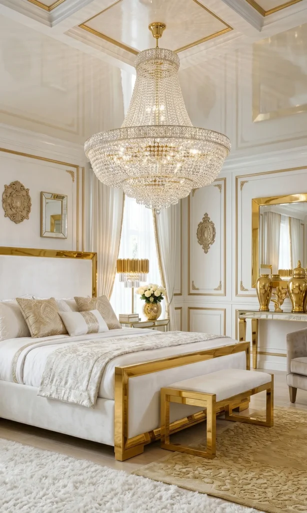 White and Gold Bedroom Ideas