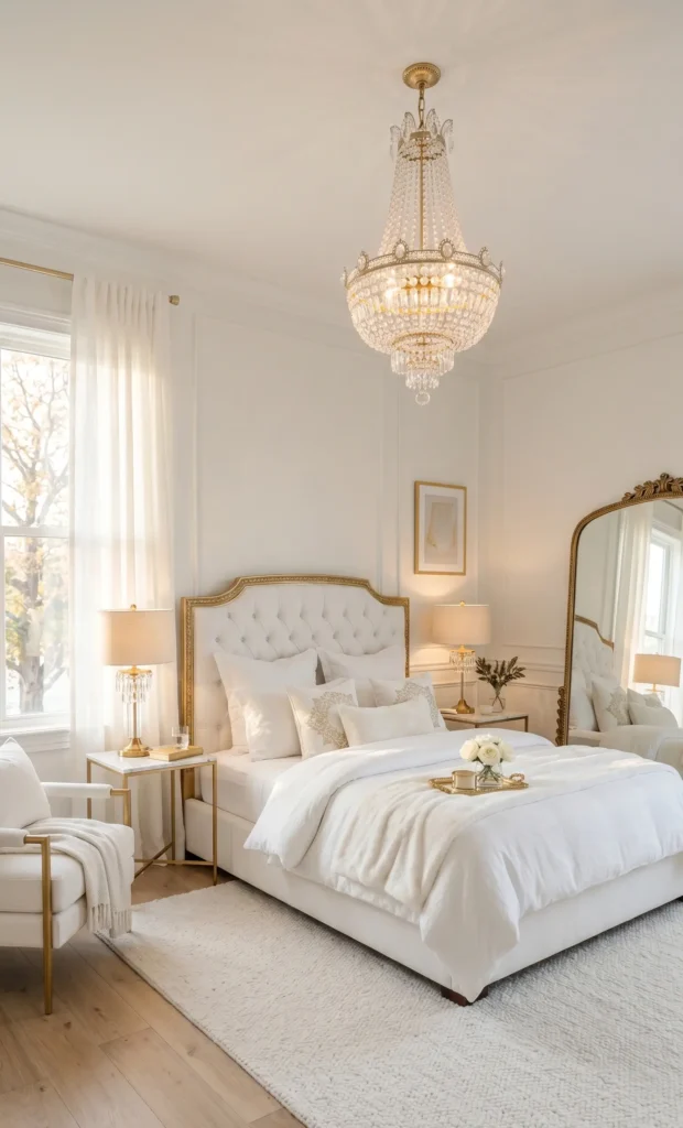 Balance white and gold tones